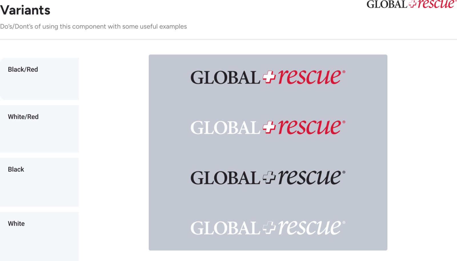Logo component variants across lockups and orientations