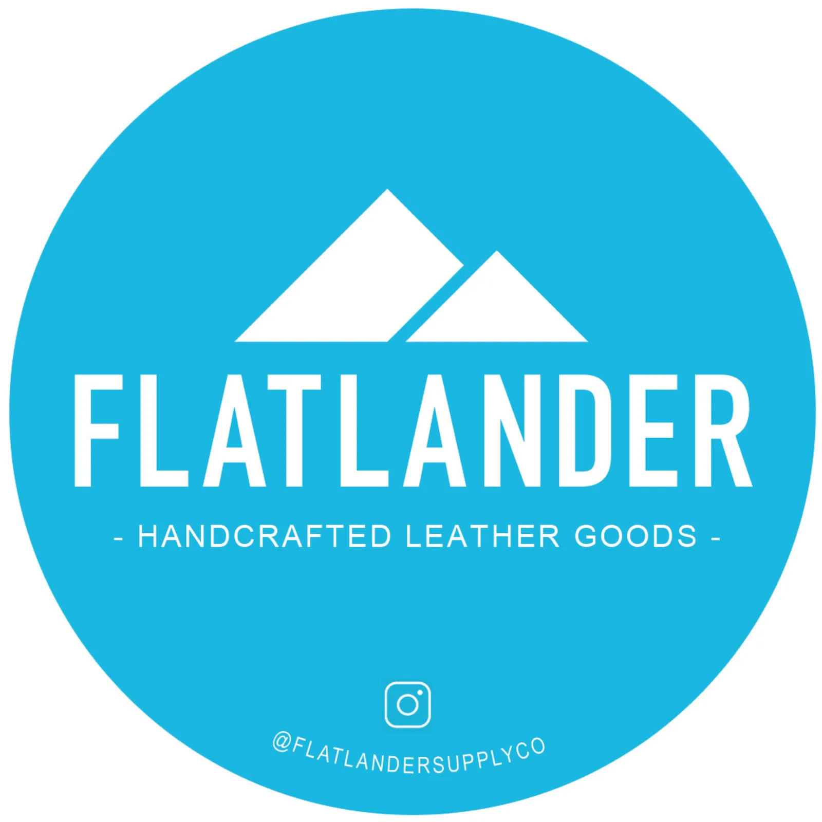 Flatlander Supply Co. badge in the cyan colorway