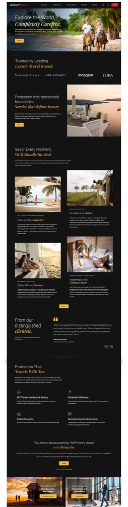 Full premium landing page — proof, benefit grid, testimonial, and dual CTAs