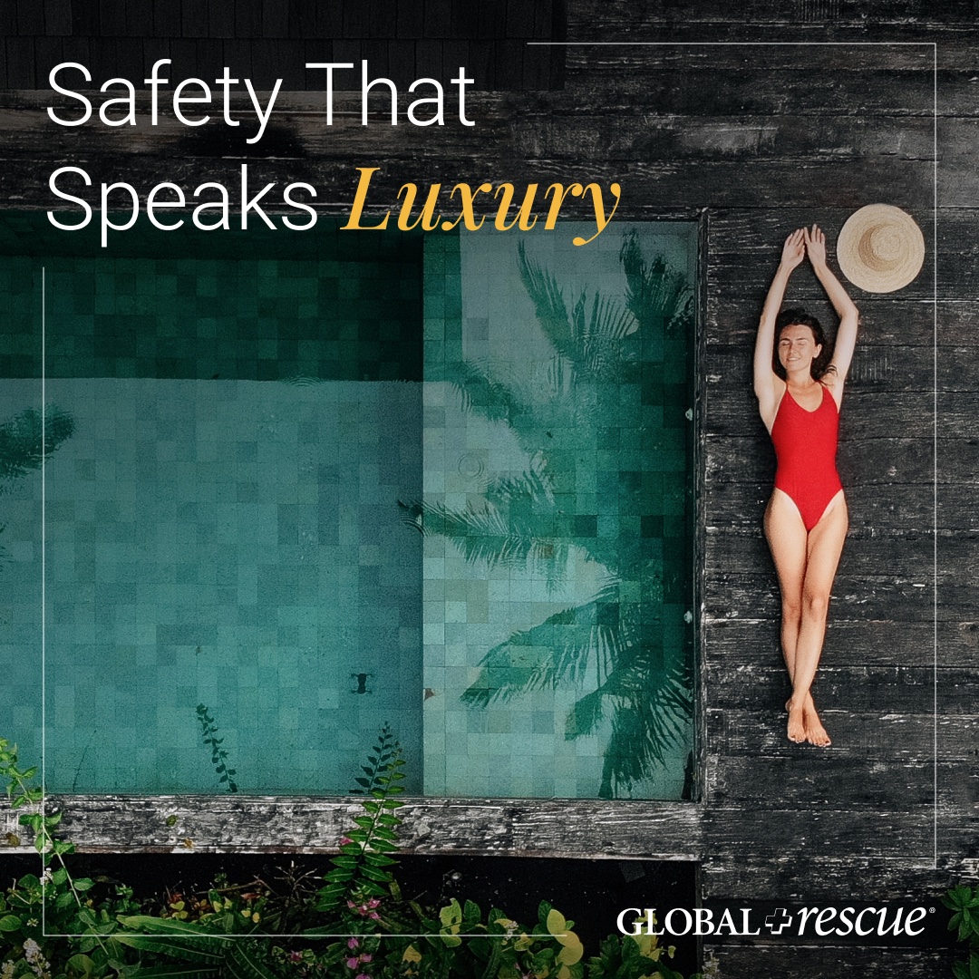 Paid social creative — luxury resort, 1:1 format for feed placements